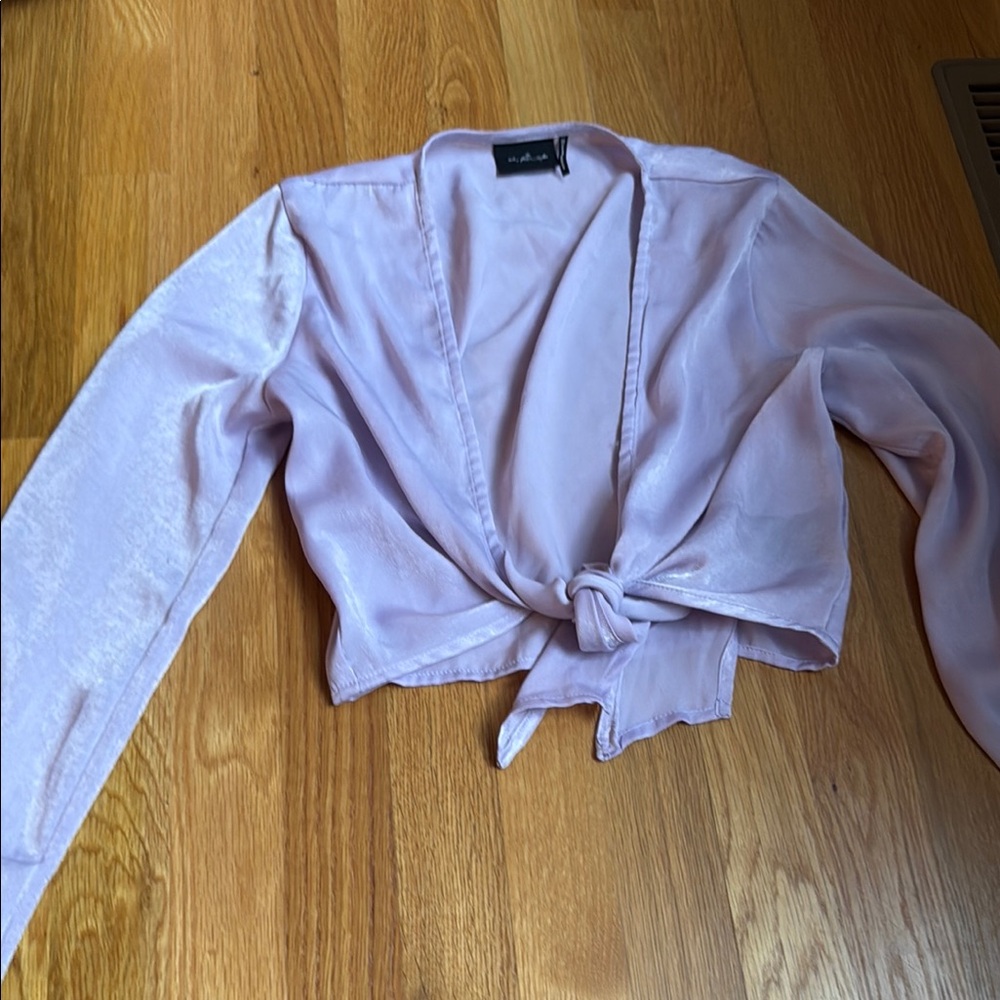 Elegant Lavender Wrap Top